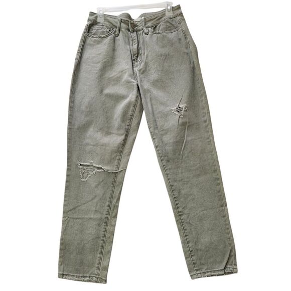 YMI  jeans for Women's Size 11/30 Mom Fit Light Green Color Distressed Style - Picture 1 of 14